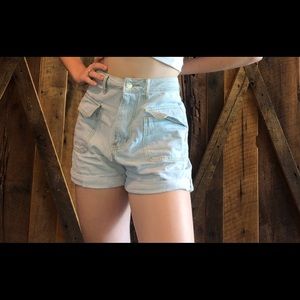 Light Wash Jean Shorts